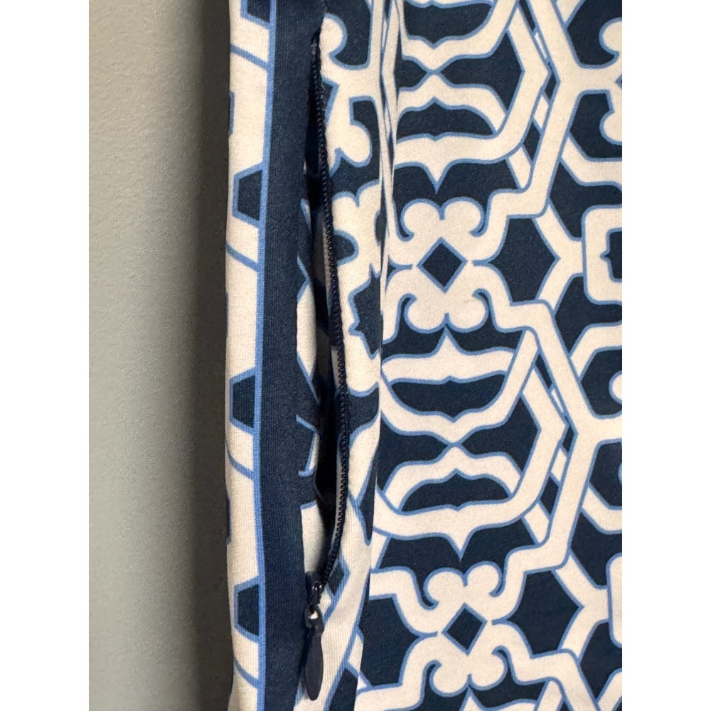 Gretchen Scott Skippy Skort Blue White Geometric Lattice Golf Tennis Skirt Small - Picture 3 of 8